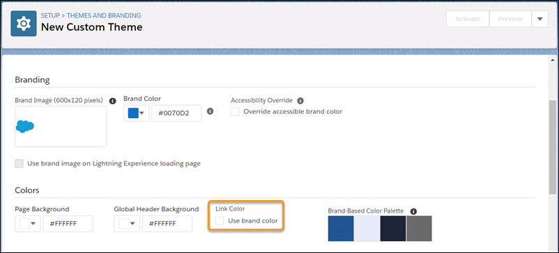 Salesforce Summer'19 Custom Hyperlink Colors