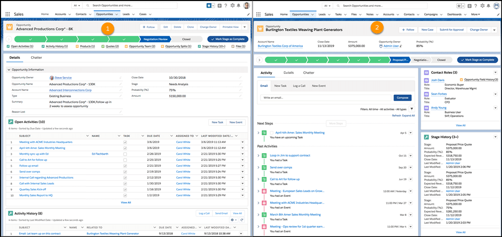 Salesforce Summer'19 Two Record View