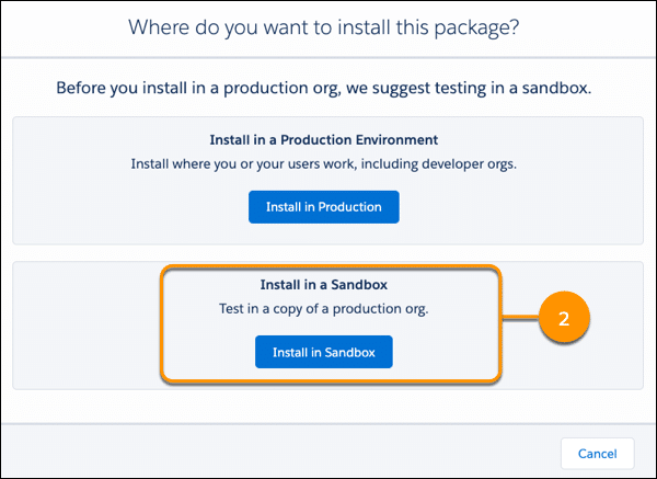Sandbox Salesforce AppExchange