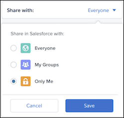 Sharing options Salesforce Winter '21 release