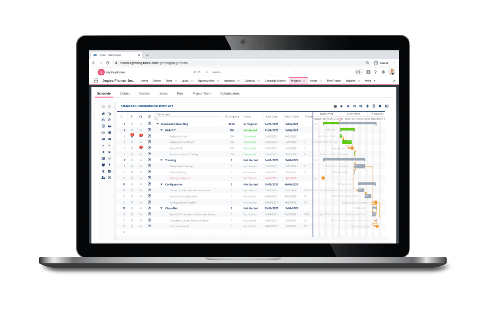Inspire Planner Salesforce Project Management App Multiple Predecessors