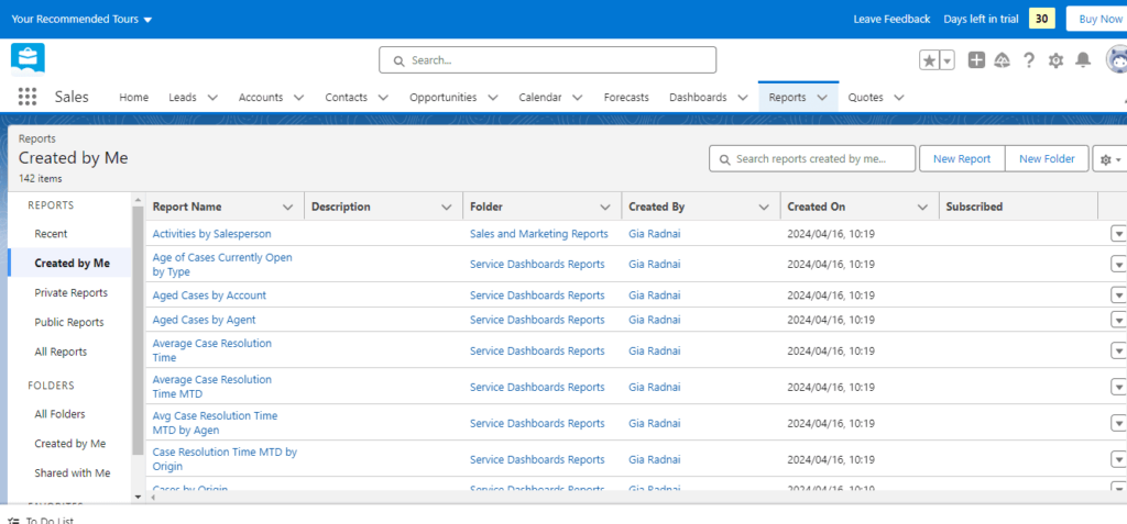 Subscribing to Reports in Salesforce